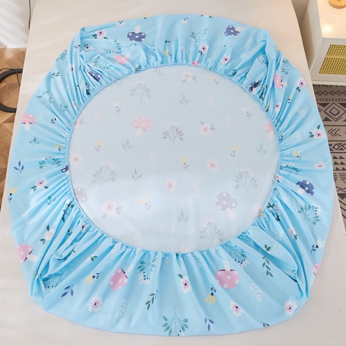 91家纺网 家纺一手货源 找家纺 棉乐町 2025新款加厚全棉床笠 春意盎然