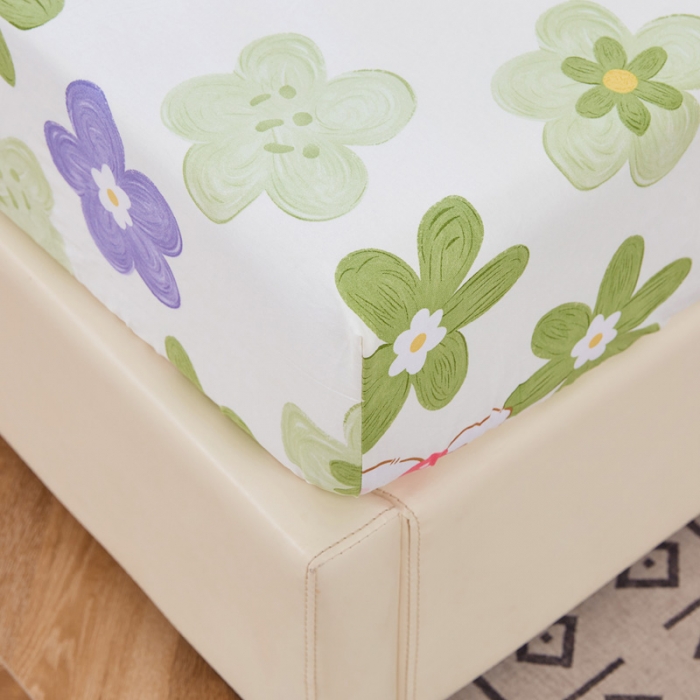 91家纺网 家纺一手货源 找家纺 棉乐町 2025新款加厚全棉床笠 嘟嘟花园