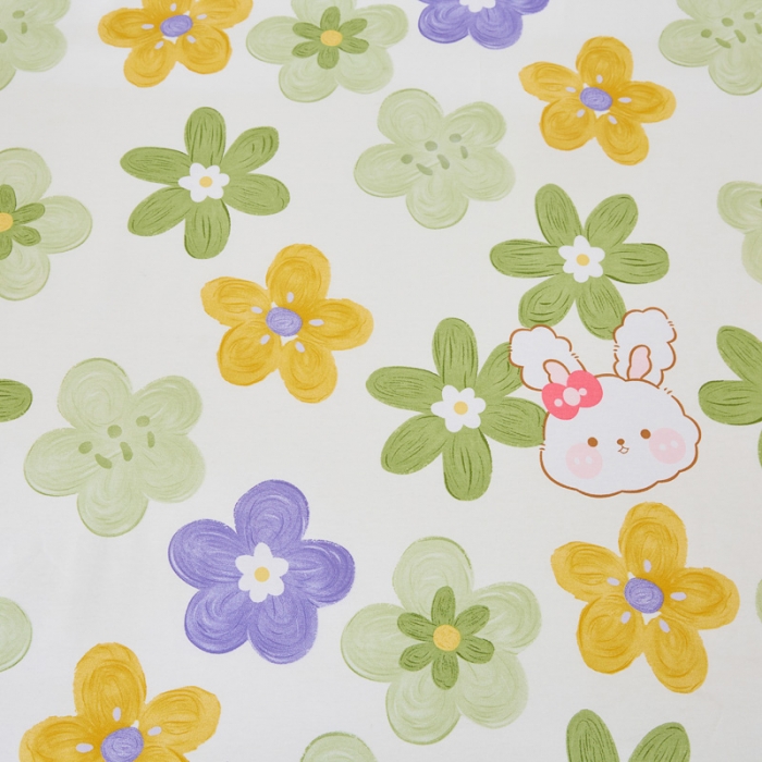 91家纺网 家纺一手货源 找家纺 棉乐町 2025新款加厚全棉床笠 嘟嘟花园