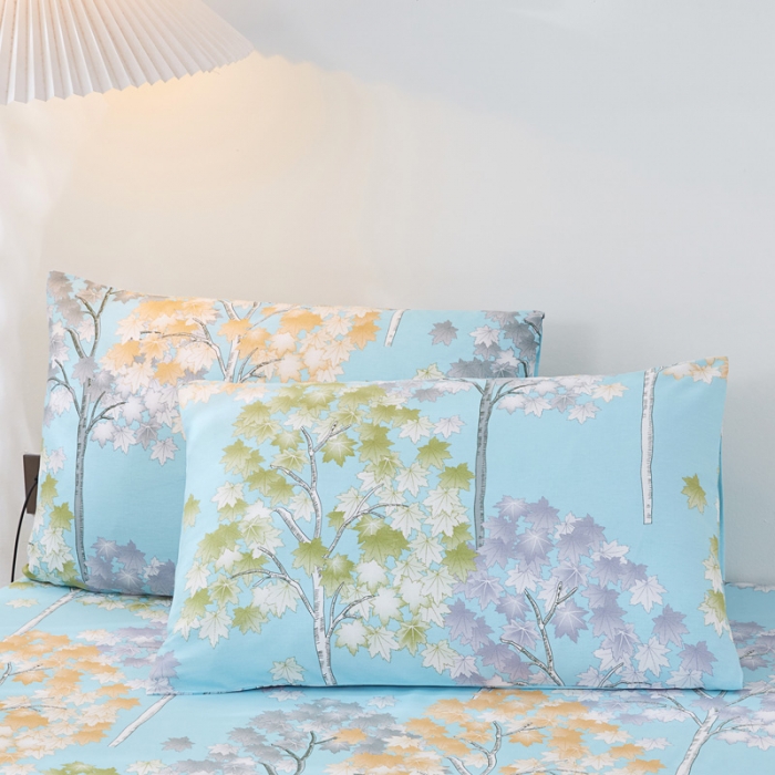 91家纺网 家纺一手货源 找家纺 棉乐町 2025新款加厚全棉床笠 发财树