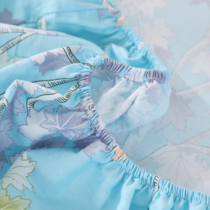 91家纺网 家纺一手货源 找家纺 棉乐町 2025新款加厚全棉床笠 发财树