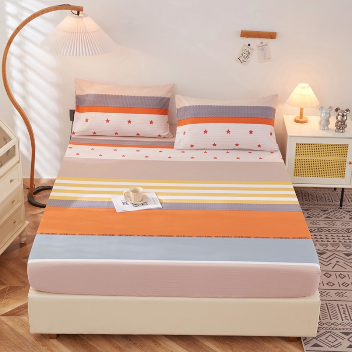 91家纺网 家纺一手货源 找家纺 棉乐町 2025新款加厚全棉床笠 漫步时光