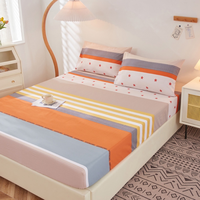 91家纺网 家纺一手货源 找家纺 棉乐町 2025新款加厚全棉床笠 漫步时光