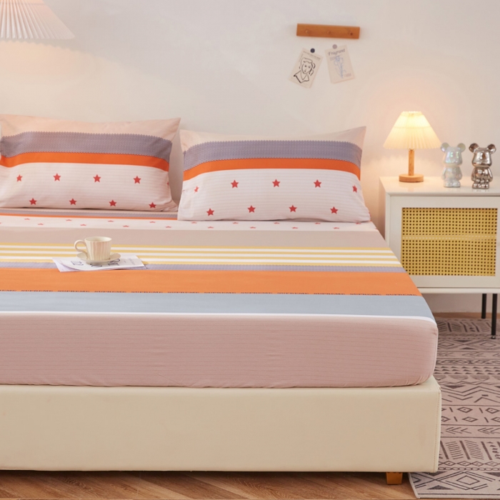 91家纺网 家纺一手货源 找家纺 棉乐町 2025新款加厚全棉床笠 漫步时光