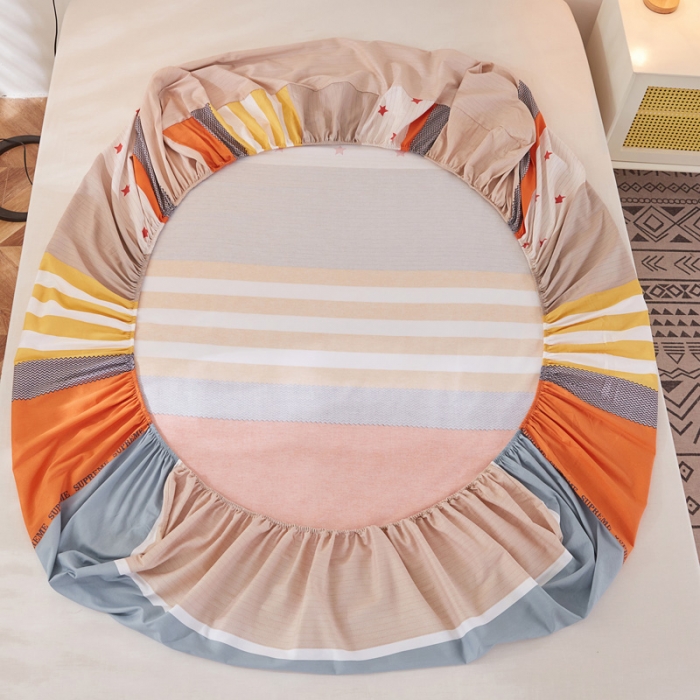 91家纺网 家纺一手货源 找家纺 棉乐町 2025新款加厚全棉床笠 漫步时光