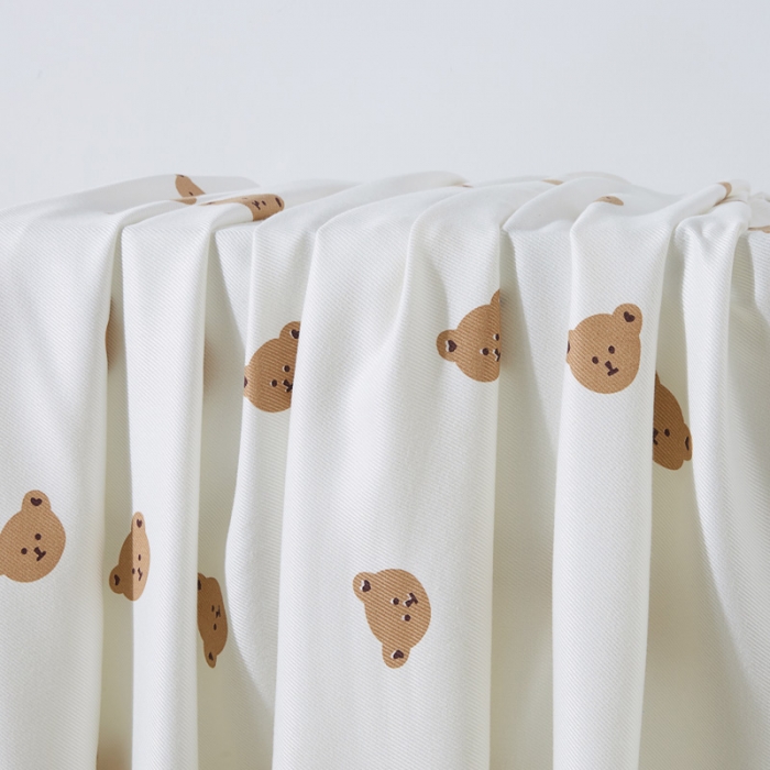 91家纺网 家纺一手货源 找家纺 首爱家纺 2025新款印花竹纤维午睡盖毯子空调毯沙发毯 熊嘟嘟