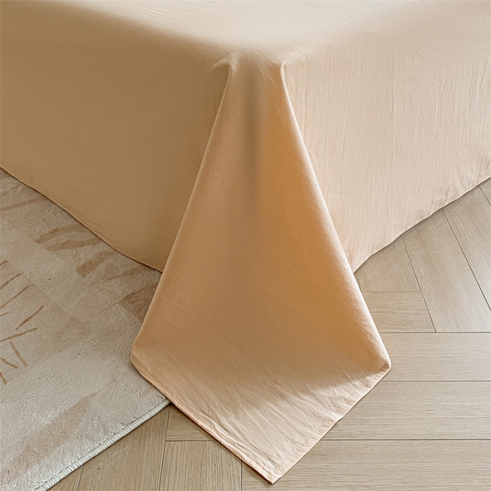 91家纺网 家纺一手货源 找家纺 蓝巢家纺 2023新款全棉水洗棉素写系列四件套 素写中灰