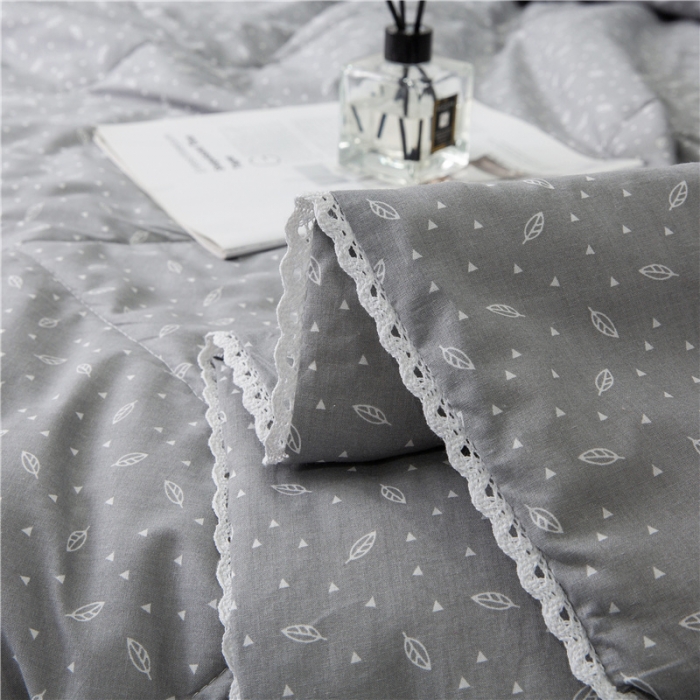 91家纺网 家纺一手货源 找家纺 首爱家纺 2025新款全棉棉花夏凉被纯棉夏被空调被子 素叶