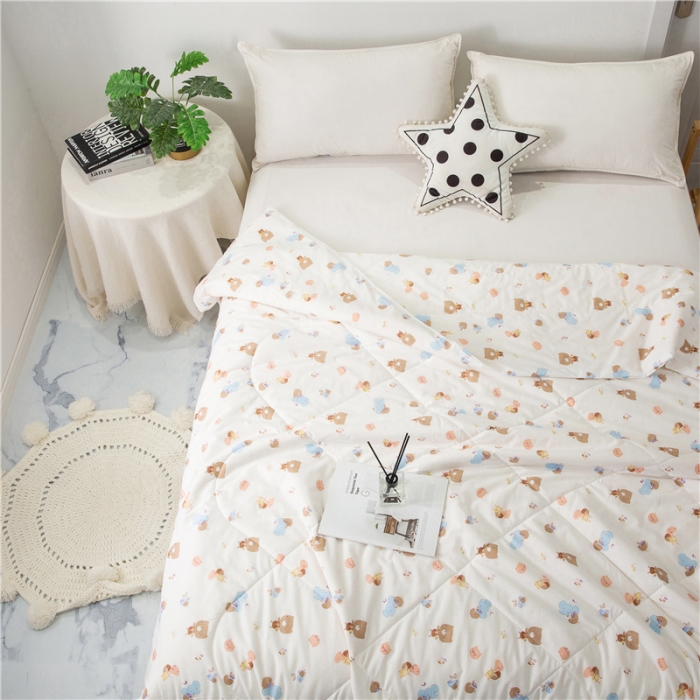 91家纺网 家纺一手货源 找家纺 首爱家纺 2025新款全棉棉花夏凉被纯棉夏被空调被子 童乐园