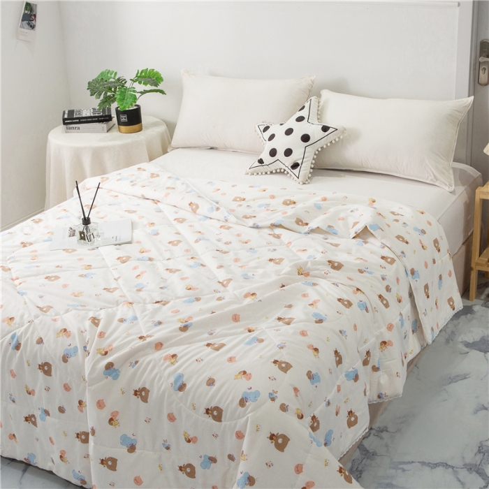 91家纺网 家纺一手货源 找家纺 首爱家纺 2025新款全棉棉花夏凉被纯棉夏被空调被子 童乐园