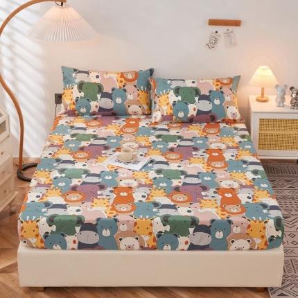 91家纺网 家纺一手货源 找家纺 首爱家纺 2025新款加厚全棉床笠床垫席梦思保护套 欢乐派