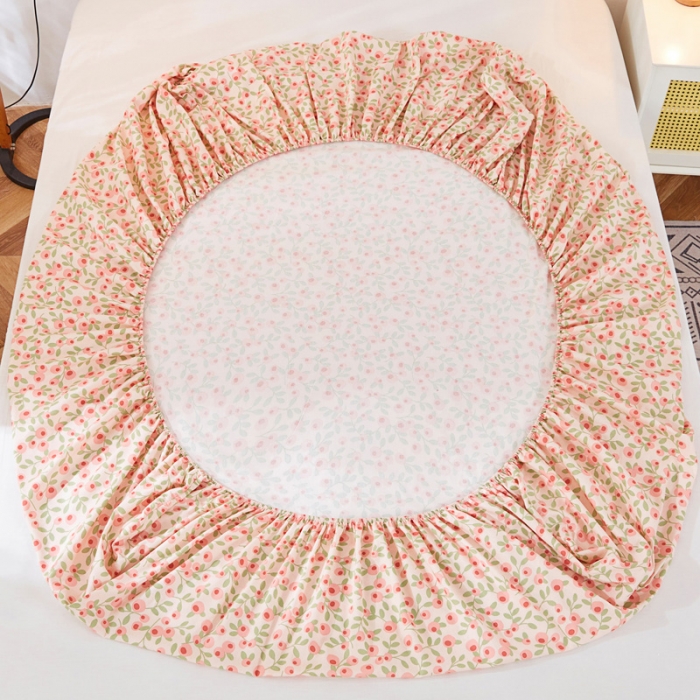 91家纺网 家纺一手货源 找家纺 首爱家纺 2025新款加厚全棉床笠床垫席梦思保护套 浅夏