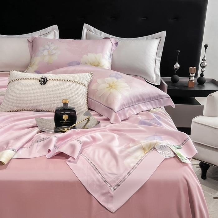 91家纺网 家纺一手货源 找家纺 娇逸家居 2024新款40天丝莫代尔镂空款夏凉被 花未央