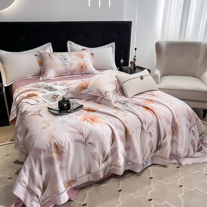 91家纺网 家纺一手货源 找家纺 娇逸家居 2024新款40天丝莫代尔镂空款夏凉被 琳琅