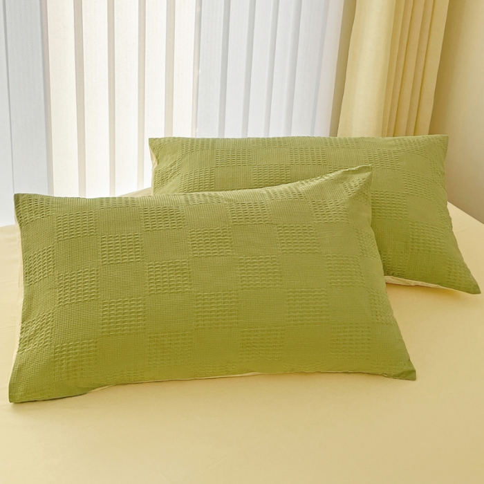 91家纺网 家纺一手货源 找家纺 （总）娜娜 2023新款全棉水洗棉华夫格四件套