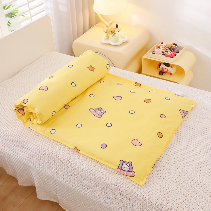 91家纺网 家纺一手货源 找家纺 乐秀 2023新款40S全棉13372幼儿园三件套六件套 太空小兔