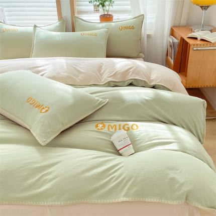 91家纺网 家纺一手货源 找家纺 （总）蓝米卡夫 2024新-A类云朵棉蜜果刺绣系列四件套