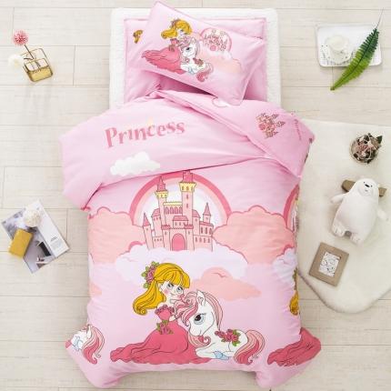 91家纺网 家纺一手货源 找家纺 乐秀 2023新款40S全棉13372幼儿园三件套六件套 城堡公主