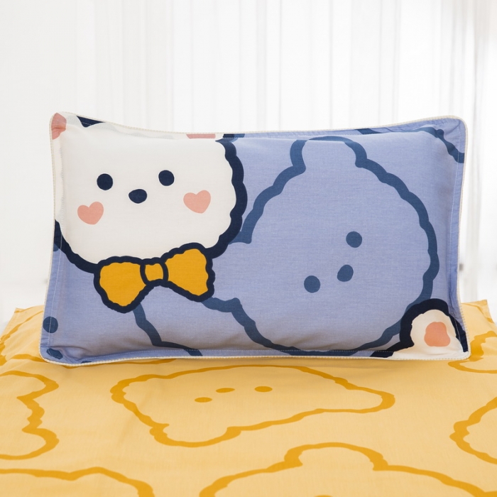 91家纺网 家纺一手货源 找家纺 乐秀 2023新款40S全棉13372幼儿园三件套六件套 贵族小熊