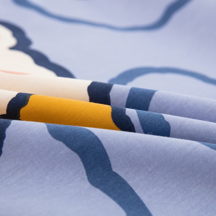 91家纺网 家纺一手货源 找家纺 乐秀 2023新款40S全棉13372幼儿园三件套六件套 贵族小熊