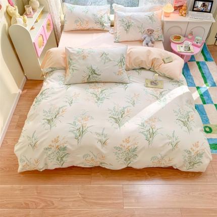 名兮 2023新款全棉印花小清新四件套 爱莲娜