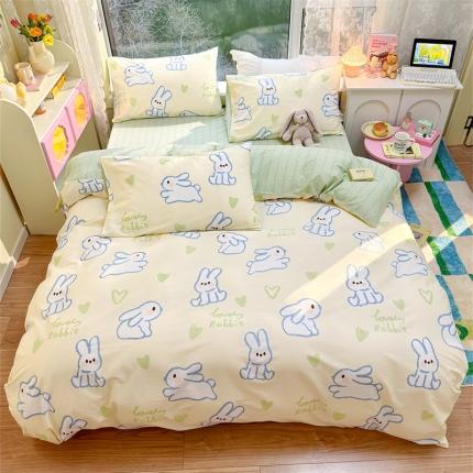 91家纺网 家纺一手货源 找家纺 （总）名兮 2023新款全棉印花卡通风四件套