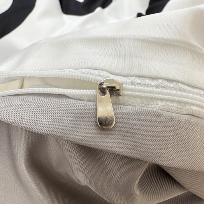 91家纺网 家纺一手货源 找家纺 摩卡 2024春夏新品进口水洗真丝现代简约系列四件套 至爱-白