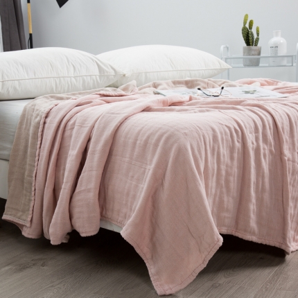 91家纺网 家纺一手货源 找家纺 【多层纱盖毯】日式无印盖毯多层纱布全棉纯色良品盖毯柔软毛毯柔软毯