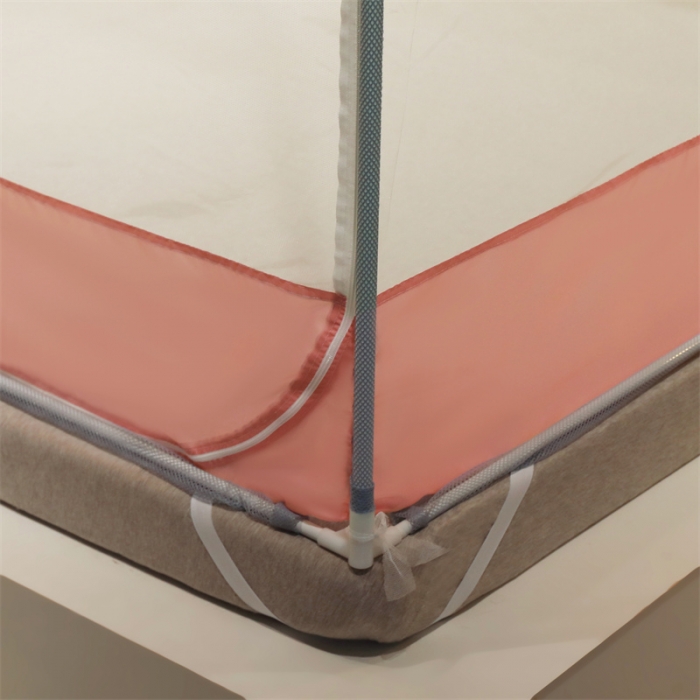 91家纺网 家纺一手货源 找家纺 佳梦家纺 2023新款方顶印花坐床蚊帐 彩虹小雅