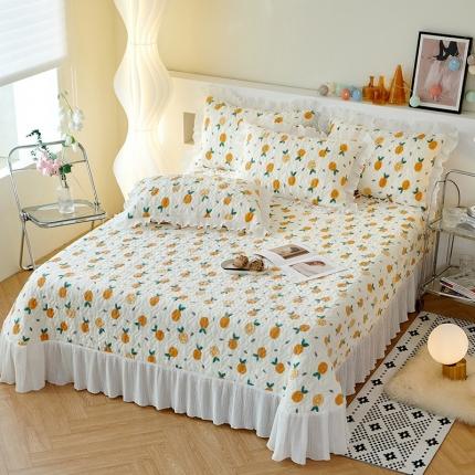 91家纺网 家纺一手货源 找家纺 （总）2023新款高克重牛奶绒夹棉床盖三件套