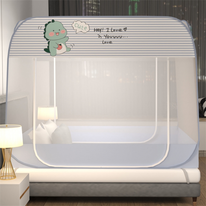 91家纺网 家纺一手货源 找家纺 （总）佳梦家纺 2023新款印花时尚款免安装蒙古包蚊帐