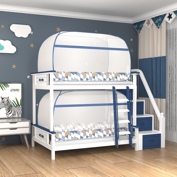 91家纺网 家纺一手货源 找家纺 （总）佳梦家纺 2023新款学生上下铺免安装蒙古包蚊帐