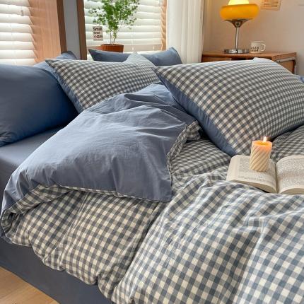 91家纺网 家纺一手货源 找家纺 （总）卡巴伦 2023新款A版色织32支B版40支纯棉A类水洗棉四件套