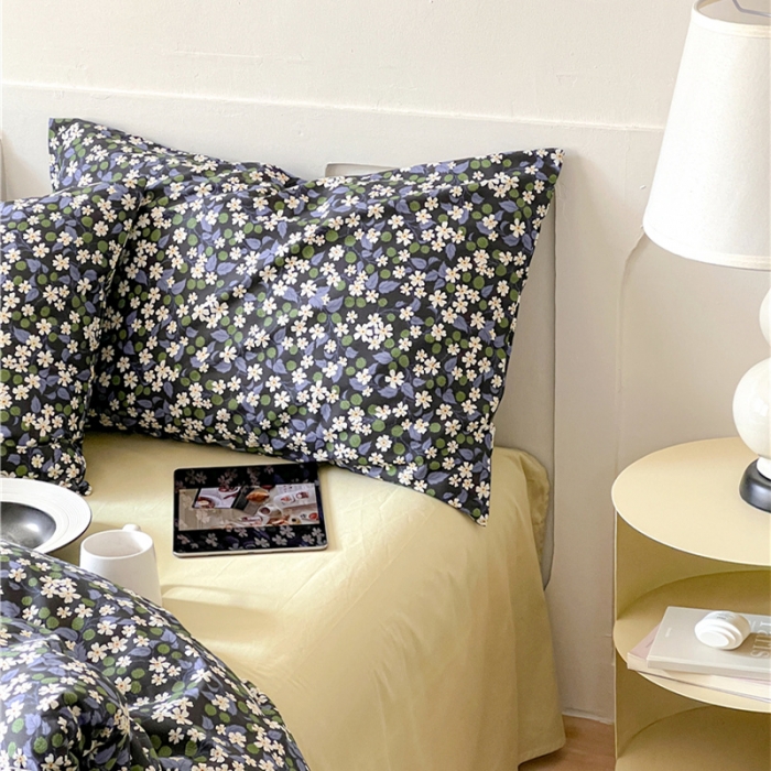 91家纺网 家纺一手货源 找家纺 棉眠 2023春夏新品纯棉复古花园四件套 江南