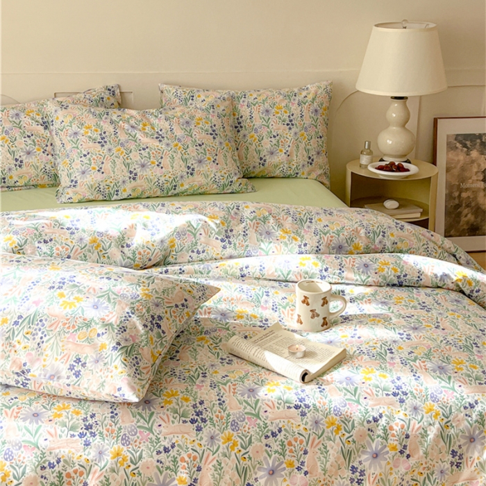 91家纺网 家纺一手货源 找家纺 棉眠 2023春夏新品纯棉复古花园四件套 肯辛顿公园