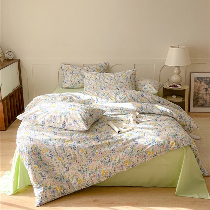 91家纺网 家纺一手货源 找家纺 棉眠 2023春夏新品纯棉复古花园四件套 肯辛顿公园