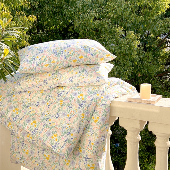 91家纺网 家纺一手货源 找家纺 棉眠 2023春夏新品纯棉复古花园四件套 肯辛顿公园