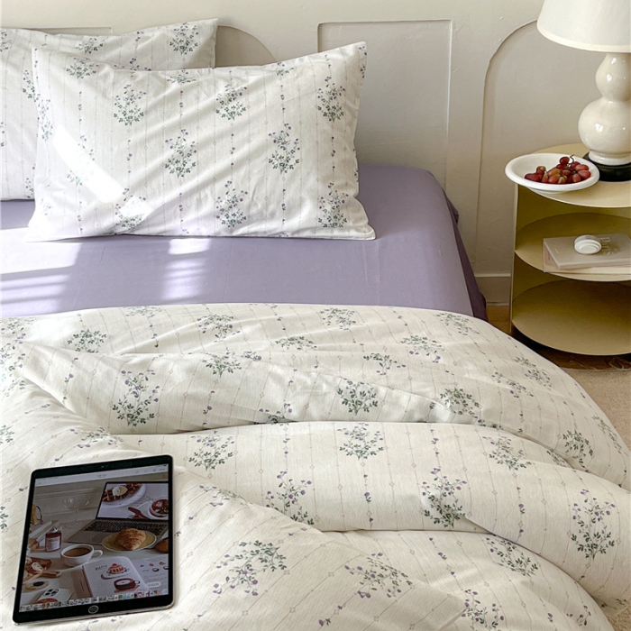 91家纺网 家纺一手货源 找家纺 棉眠 2023春夏新品纯棉复古花园四件套 罗马假日