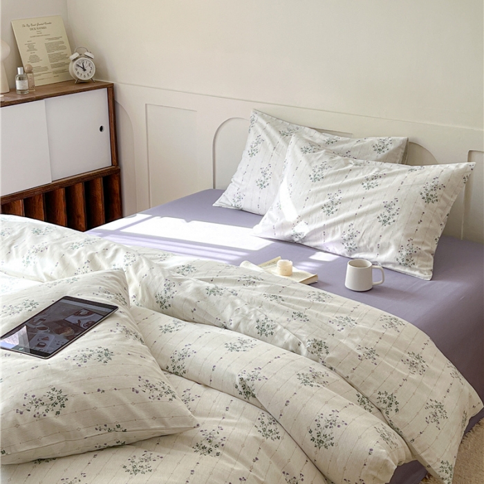 91家纺网 家纺一手货源 找家纺 棉眠 2023春夏新品纯棉复古花园四件套 罗马假日