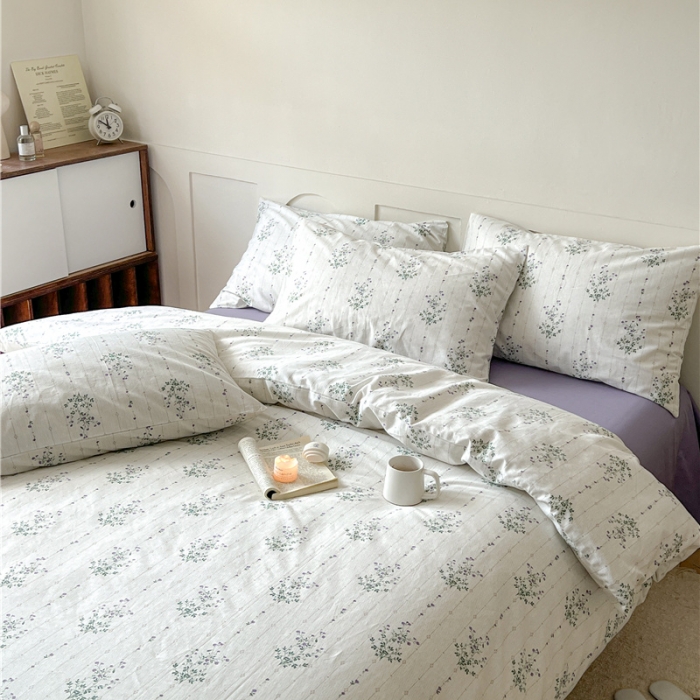 91家纺网 家纺一手货源 找家纺 棉眠 2023春夏新品纯棉复古花园四件套 罗马假日