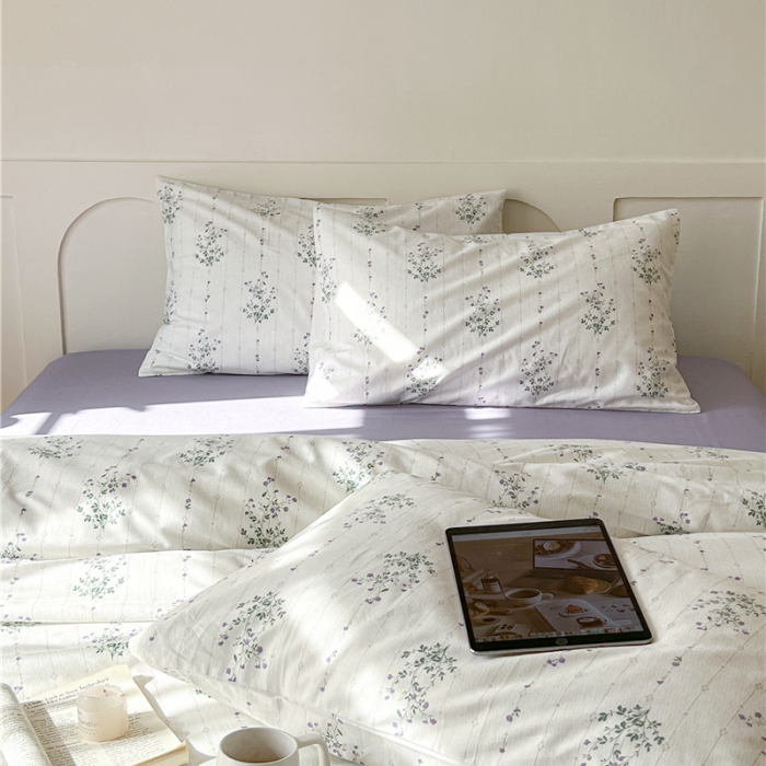 91家纺网 家纺一手货源 找家纺 棉眠 2023春夏新品纯棉复古花园四件套 罗马假日