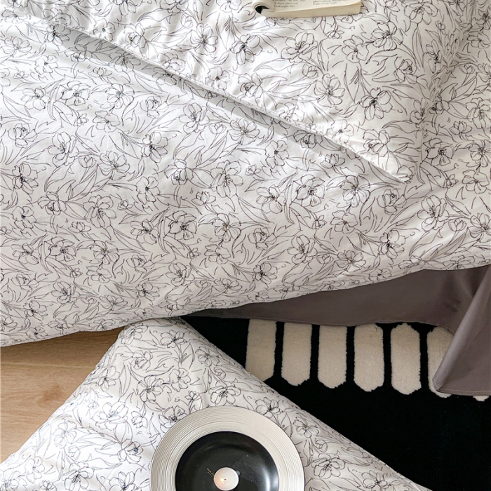 91家纺网 家纺一手货源 找家纺 棉眠 2023春夏新品纯棉复古花园四件套 马德里