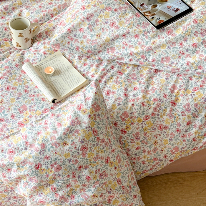 91家纺网 家纺一手货源 找家纺 棉眠 2023春夏新品纯棉复古花园四件套 茉莉