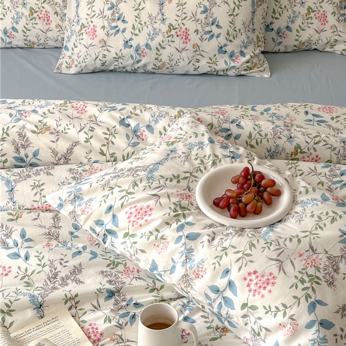 91家纺网 家纺一手货源 找家纺 棉眠 2023春夏新品纯棉复古花园四件套 朱丽叶