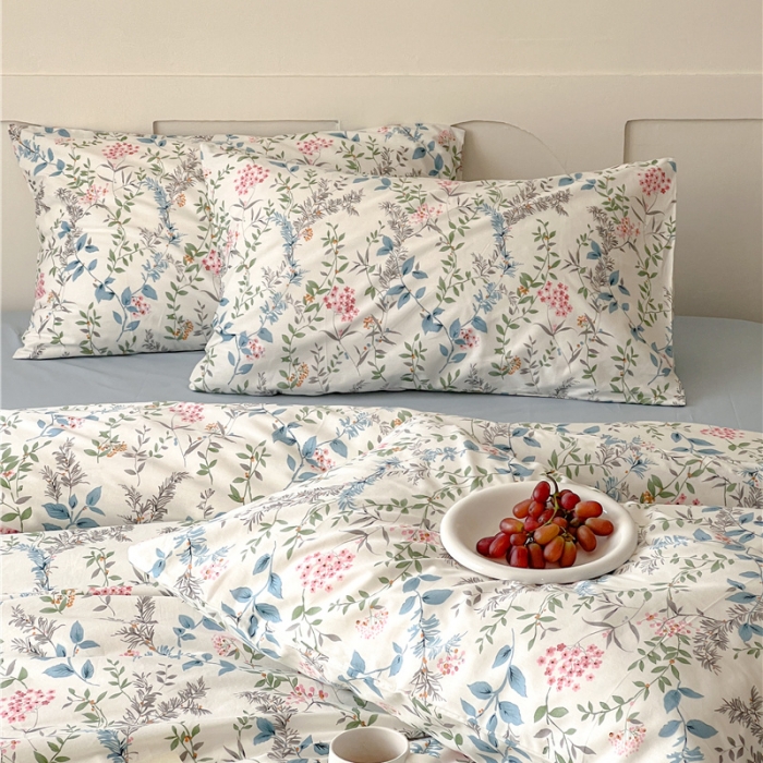 91家纺网 家纺一手货源 找家纺 棉眠 2023春夏新品纯棉复古花园四件套 朱丽叶