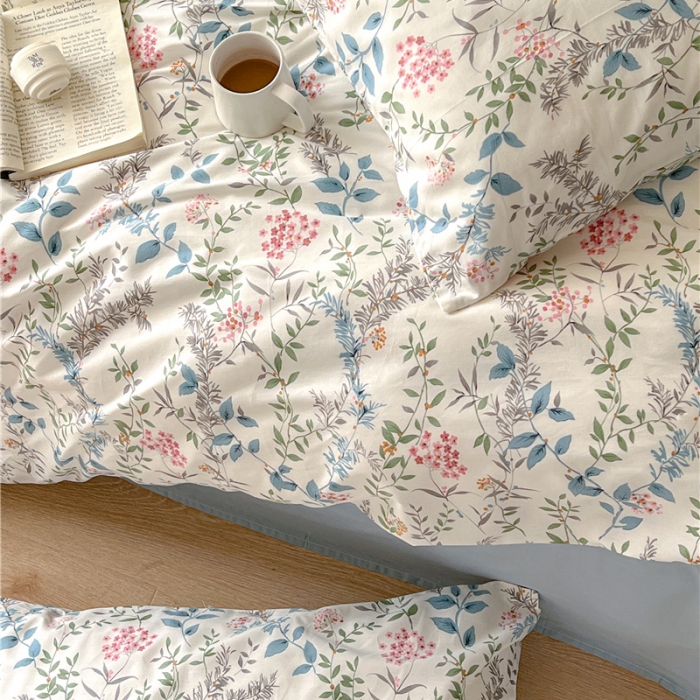 91家纺网 家纺一手货源 找家纺 棉眠 2023春夏新品纯棉复古花园四件套 朱丽叶