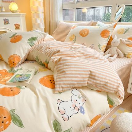 （总）金丝鸟 2023新款全棉小清新四件套