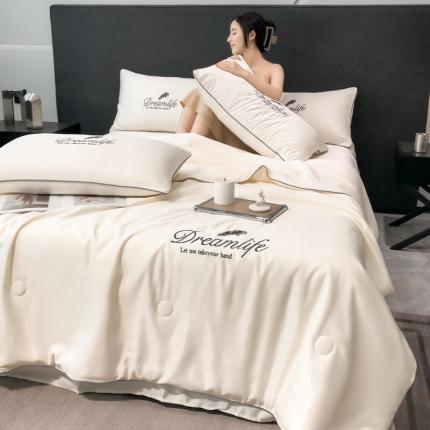 91家纺网 家纺一手货源 找家纺 （总）利欧 2025新款直播梦羽夏被四件套夏被床单床笠款都有