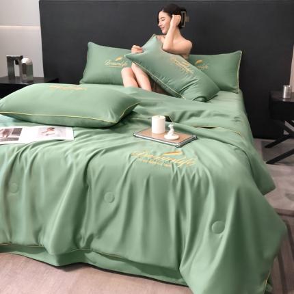 91家纺网 家纺一手货源 找家纺 （总）利欧 2025新款直播梦羽夏被四件套夏被床单床笠款都有