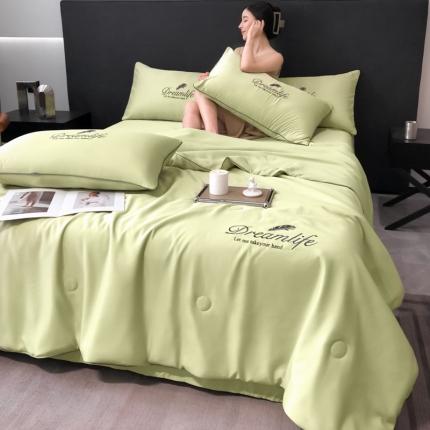 91家纺网 家纺一手货源 找家纺 （总）利欧 2025新款直播梦羽夏被四件套夏被床单床笠款都有